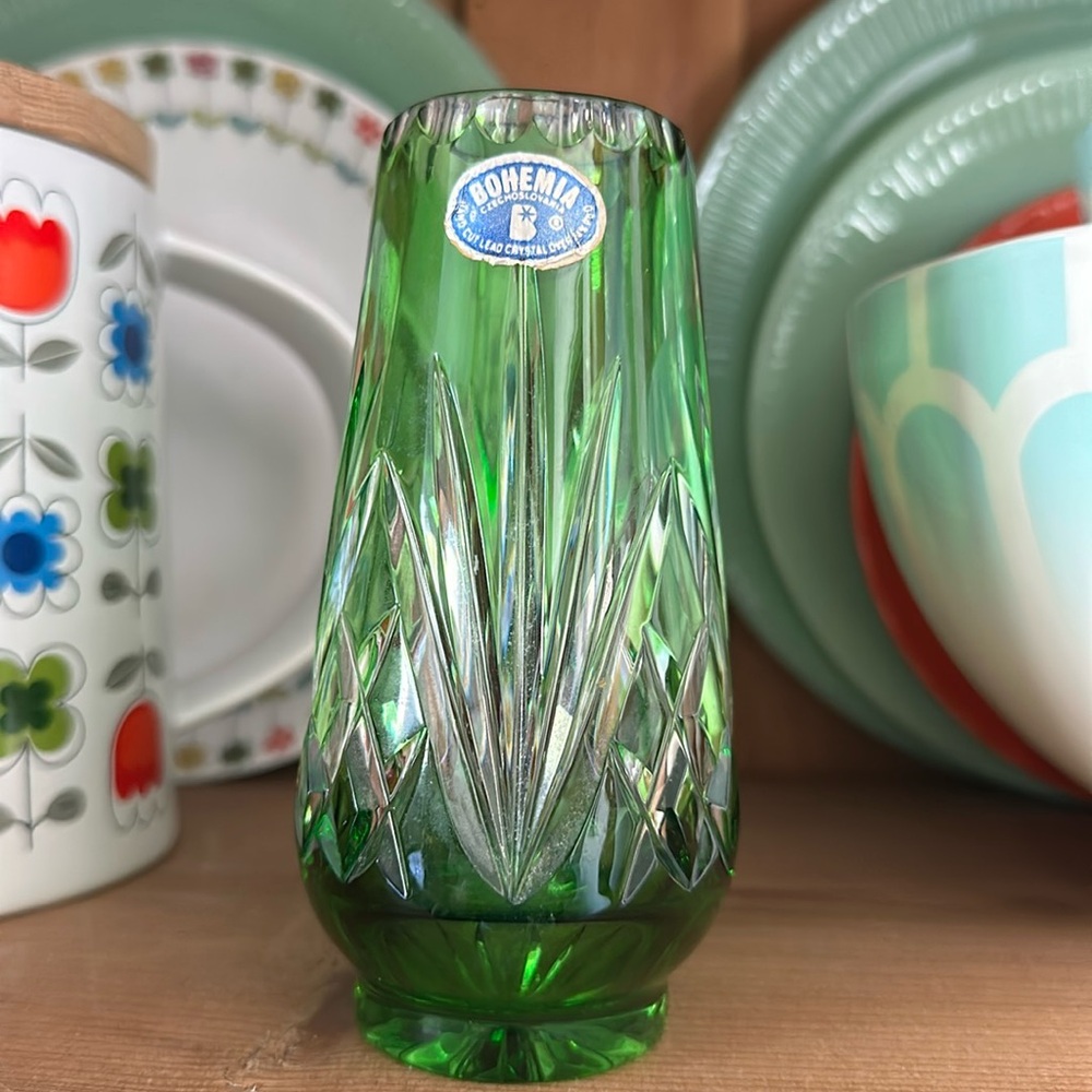 Green Bohemia Vase